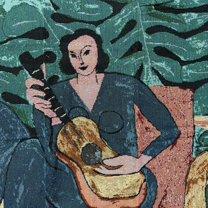 "The Musicians" Abstract Art Woven Tapestry | Matisse Inspired Botanical Decor - Fucolina