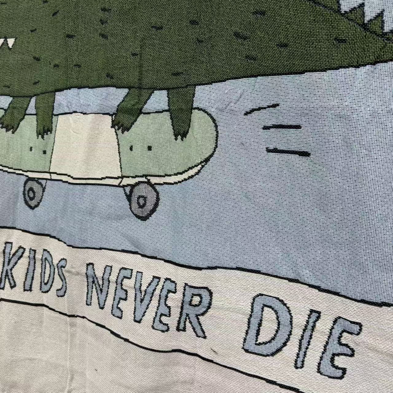 Cool Skater Crocodile Woven Throw Blanket | Kids Cartoon Tapestry & Sofa Cover | Cool Kids Never Sleep - Fucolina