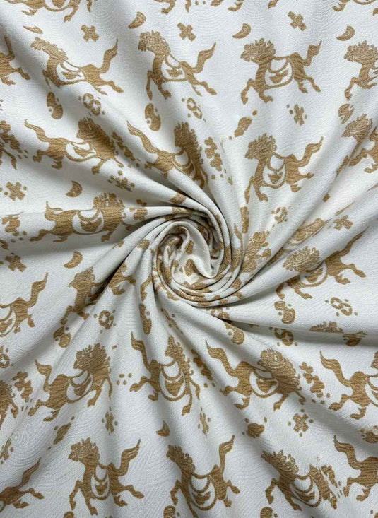 New Chinese Auspicious Beast Pattern Chenille Jacquard Fabric