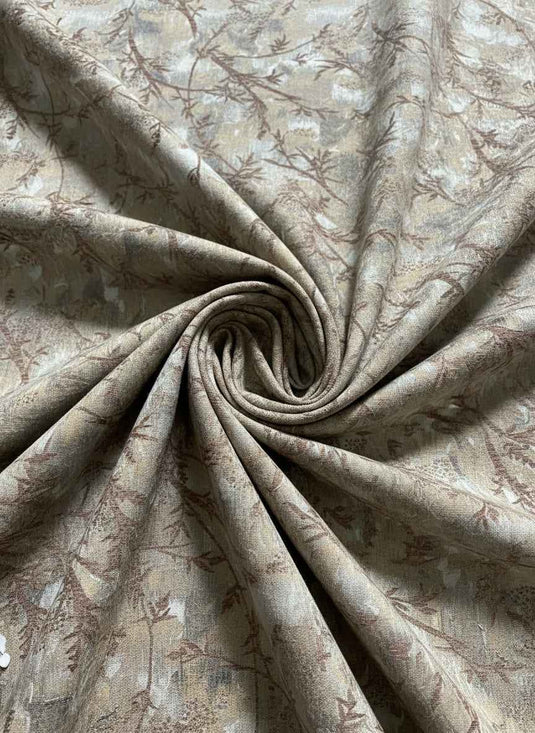 Zen Bamboo Branch Chenille Jacquard Fabric
