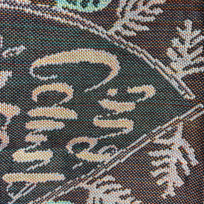 "I Love Camping" Woven Tapestry Blanket | Cute Outdoor Adventure Pattern Decor - Fucolina