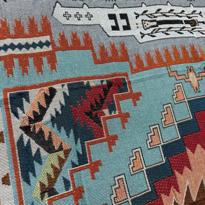 Vibrant Southwestern Aztec Woven Tapestry | Geometric Tribal Boho Blanket - Fucolina