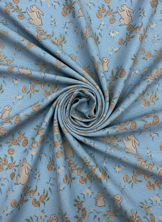 Cute Rabbit Blessing Chenille Jacquard Fabric