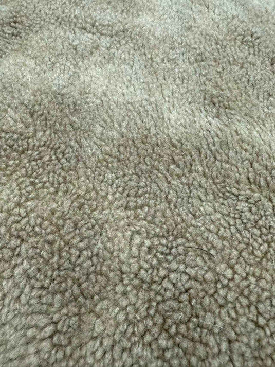 Warm Beige Shearling Throw Pillow - Fucolina