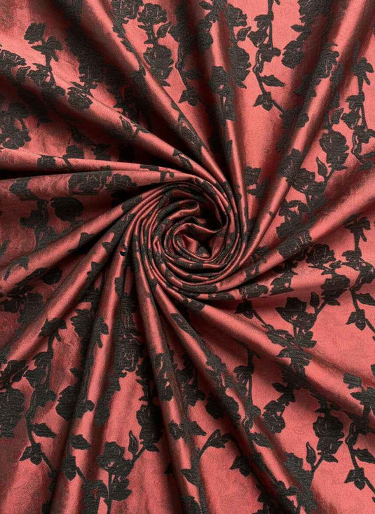 Court Rose Chenille Jacquard Fabric