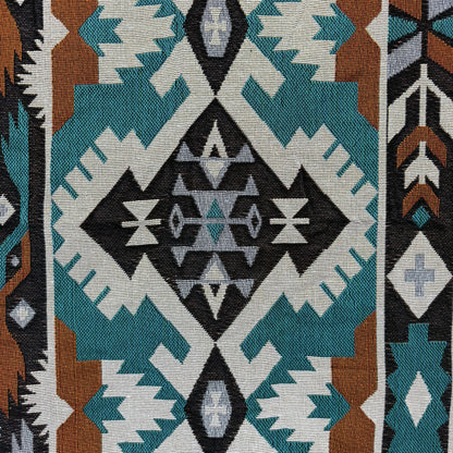 Southwestern Aztec Geometric Woven Tapestry | Tribal Boho Wall Hanging Blanket - Fucolina