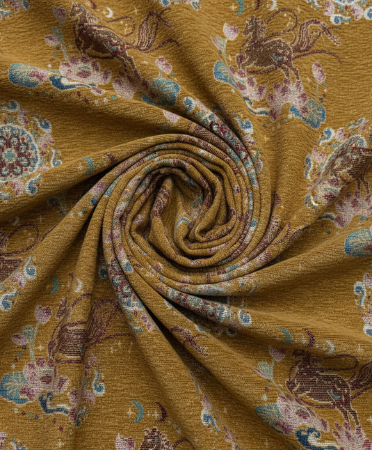Dunhuang Feilian and Floral Jacquard Fabric Color Card (Multiple Colors Available)