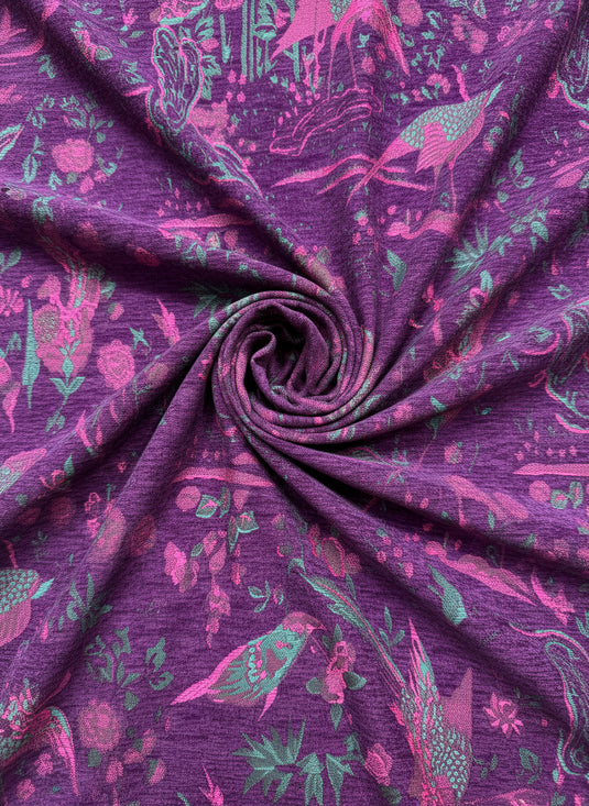 Floral and Bird Jacquard Fabric Color Card (Multiple Colors Available)