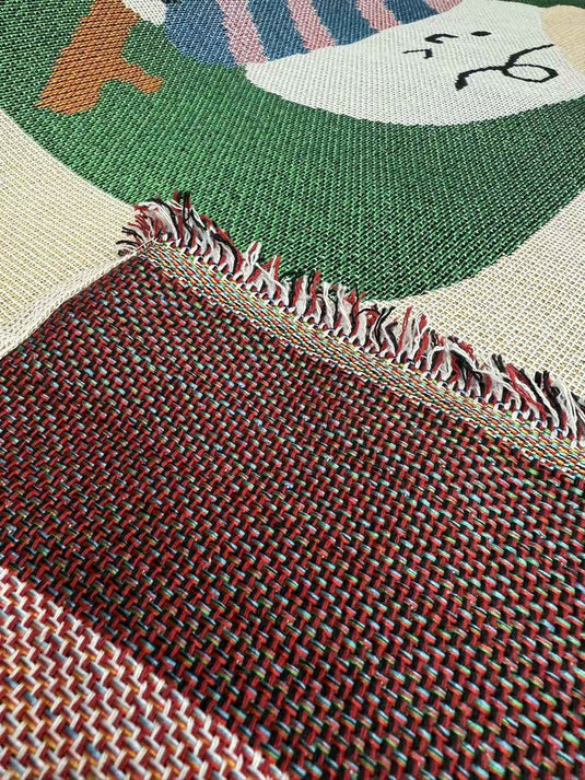 Christmas themed jacquard sofa blanket - Fucolina