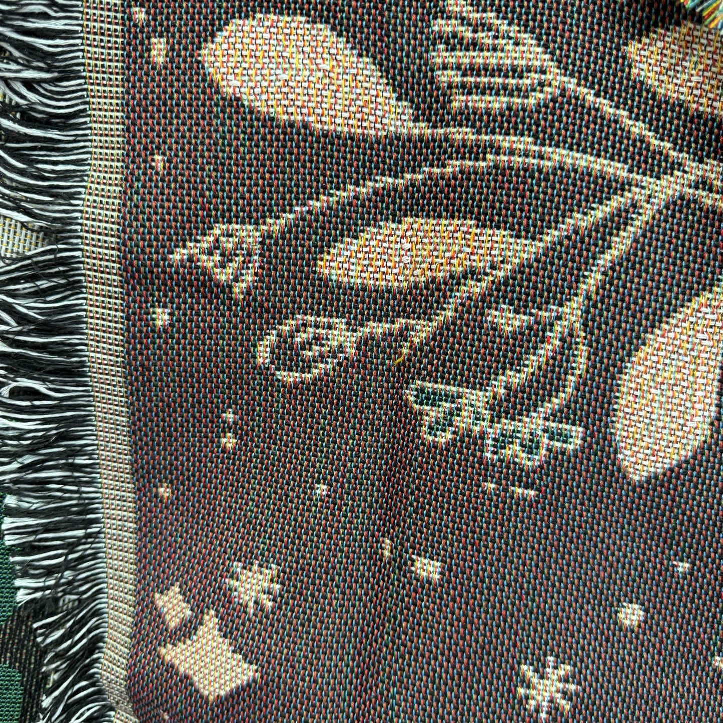 Celestial Butterfly Moon Woven Tapestry | Mystical Witchy Boho Wall Decor - Fucolina