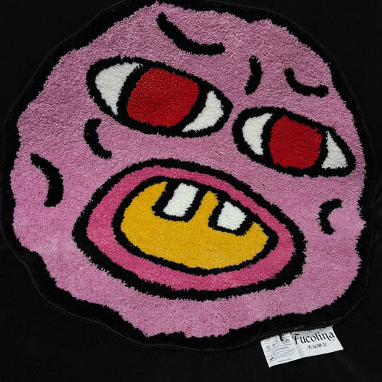 Pink Monster Artistic Carpets, Whimsical Face Mat for Bedroom & Bathroom - Fucolina