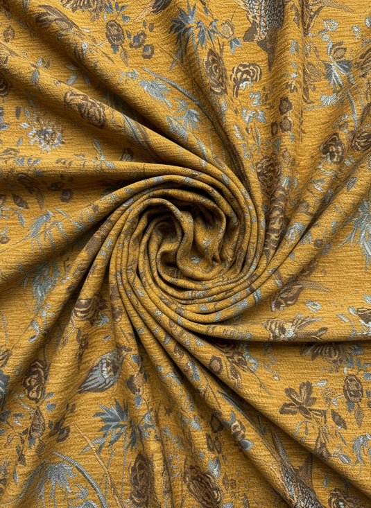 Floral and Bird Jacquard Fabric Color Card (Multiple Colors Available)