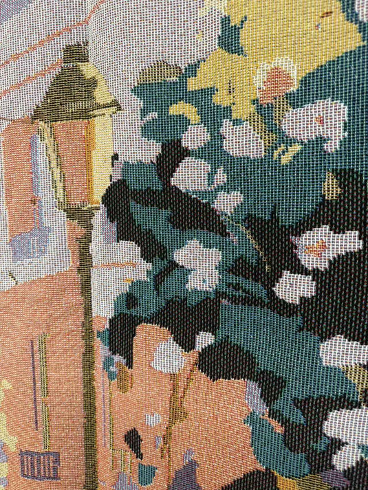 French Street Scene Art Jacquard Tapestry