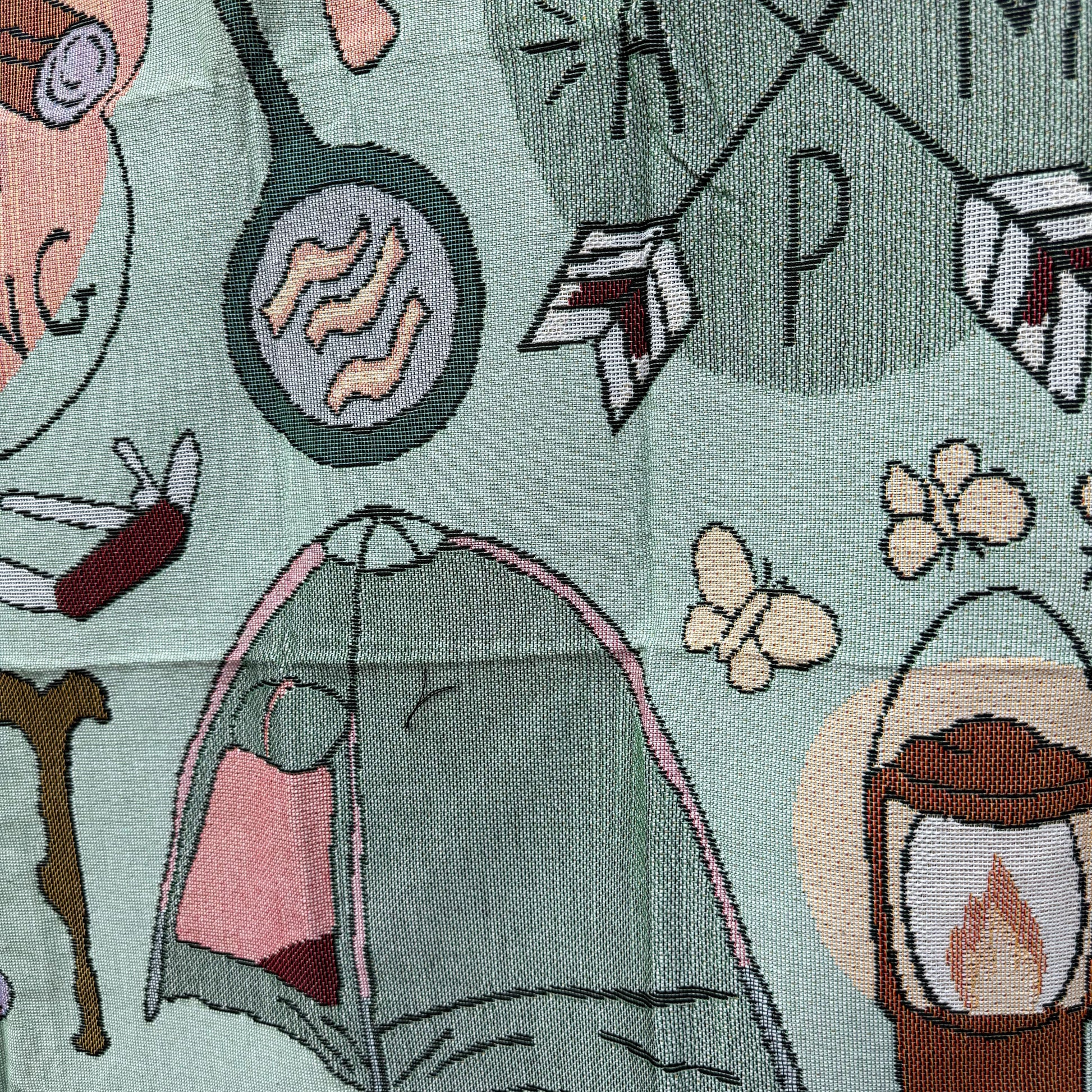"I Love Camping" Woven Tapestry Blanket | Cute Outdoor Adventure Pattern Decor - Fucolina