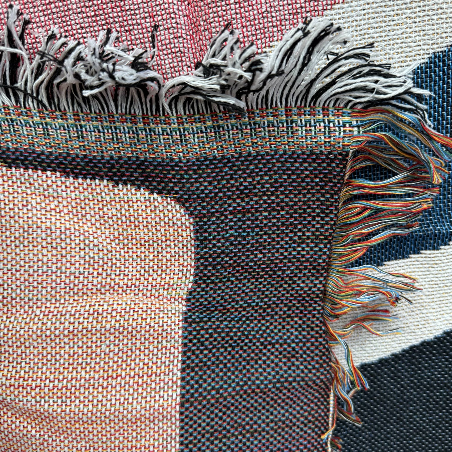 Abstract Rainbow Arches Woven Tapestry | Modern Boho Minimalist Wall Art - Fucolina