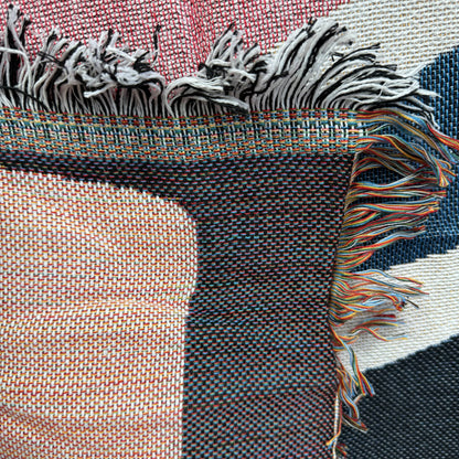 Abstract Rainbow Arches Woven Tapestry | Modern Boho Minimalist Wall Art - Fucolina