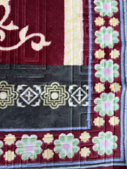 Burgundy Floral Arch Prayer Rug - Fucolina