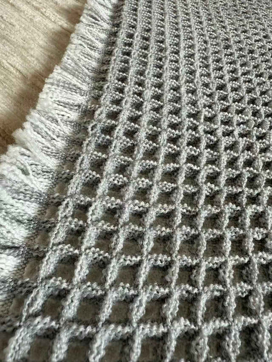 Modern Minimalist Solid Color Waffle Weave Floor Mat