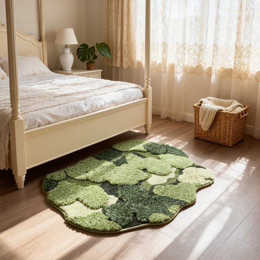 3D Moss Tufted Rug | Realistic Green Botanical Accent Floor Mat - Fucolina