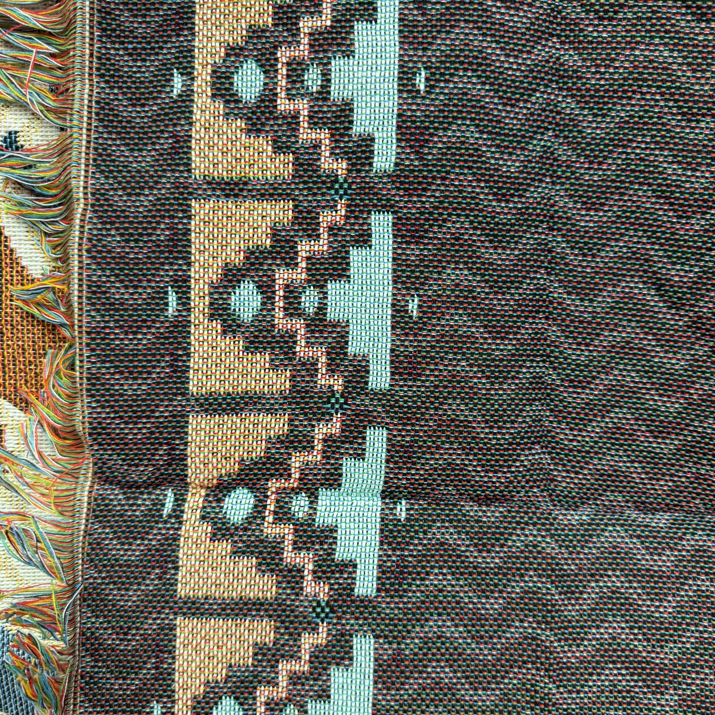 Geometric Mandala Woven Tapestry Blanket | Bohemian Southwestern Wall Decor - Fucolina