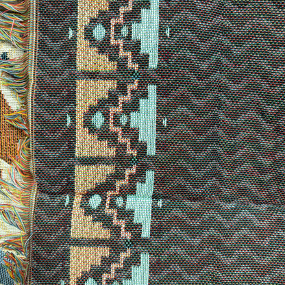 Geometric Mandala Woven Tapestry Blanket | Bohemian Southwestern Wall Decor - Fucolina