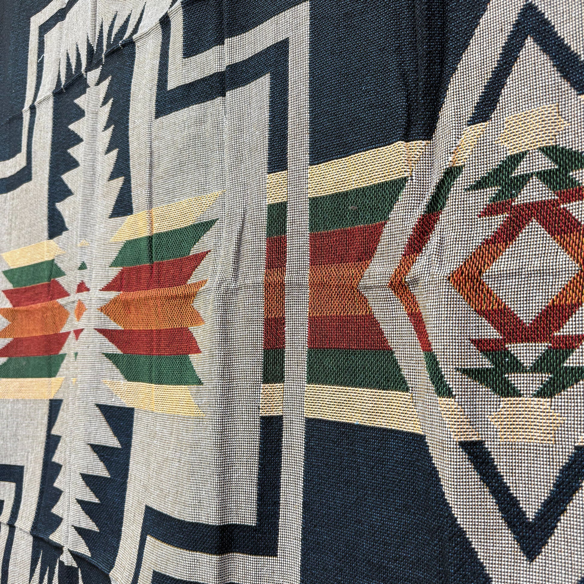 "Sacred Cross" Southwestern Tribal Woven Blanket | Geometric Tapestry Wall Art - Fucolina