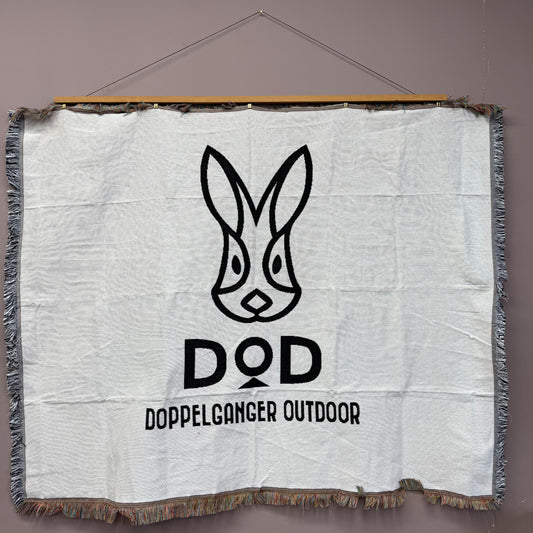 DOD (Doppelganger Outdoor) Logo Woven Blanket | Camping & Outdoor Brand Tapestry - Fucolina
