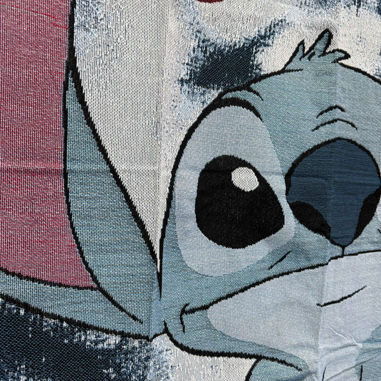 "Ohana Means Family" Stitch Woven Tapestry | Lilo & Stitch Character Blanket - Fucolina