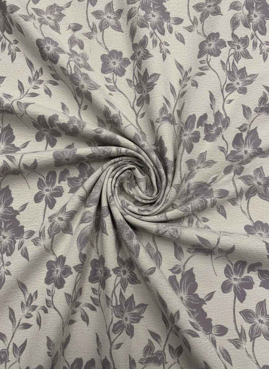 Elegant Vine Floral Chenille Jacquard Fabric