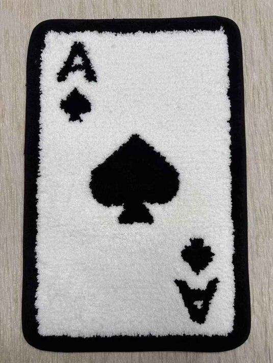 Spade A Poker - shaped Flocking Carpet