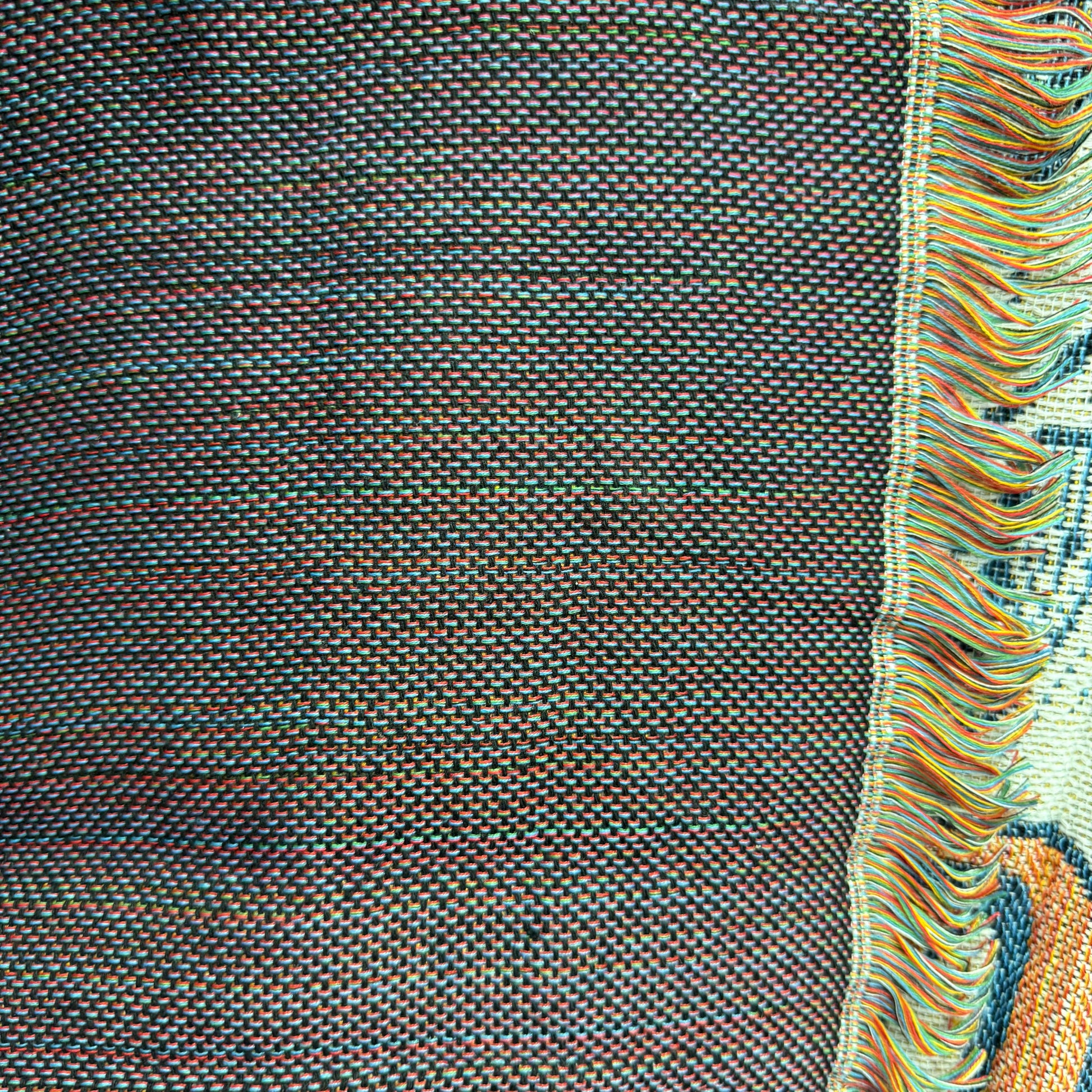 "Go Outside" Woven Tapestry Blanket | Wild & Free Mountain Desert Decor - Fucolina