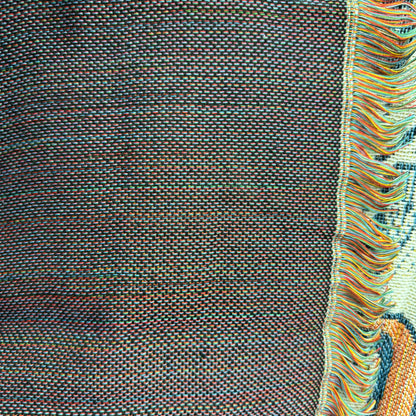 "Go Outside" Woven Tapestry Blanket | Wild & Free Mountain Desert Decor - Fucolina