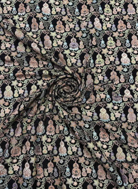 New Chinese style gourd pattern chenille jacquard fabric