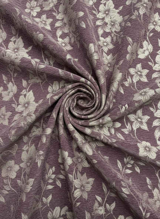 Elegant Vine Floral Chenille Jacquard Fabric