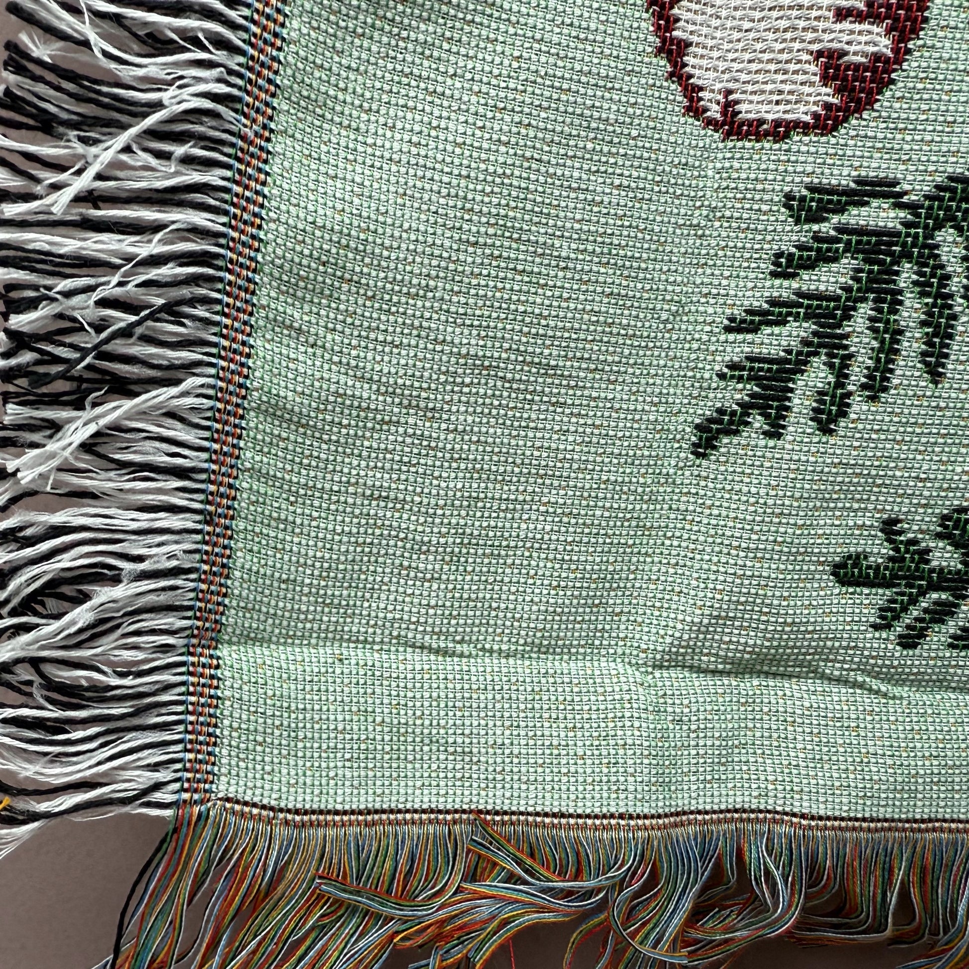 "I Love Camping" Woven Tapestry Blanket | Cute Outdoor Adventure Pattern Decor - Fucolina
