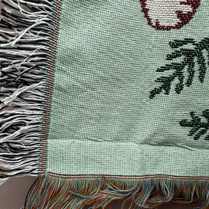 "I Love Camping" Woven Tapestry Blanket | Cute Outdoor Adventure Pattern Decor - Fucolina