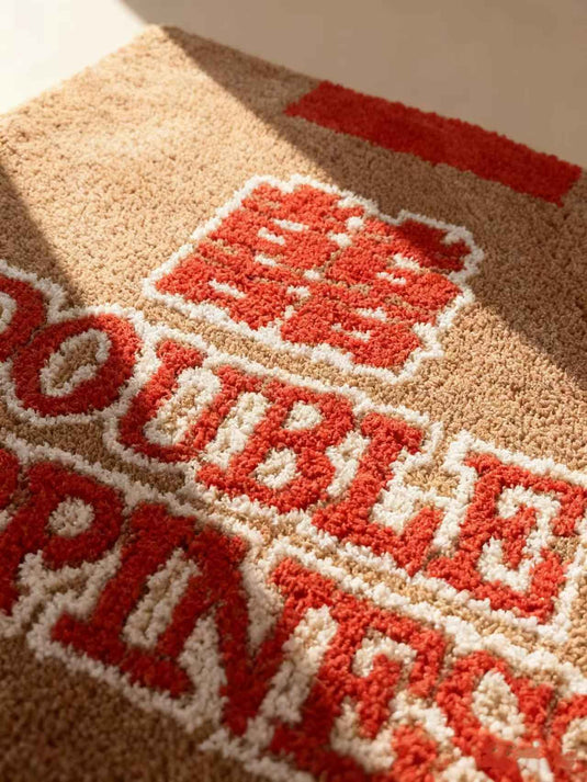 Creative cigarette box shape flocked carpet