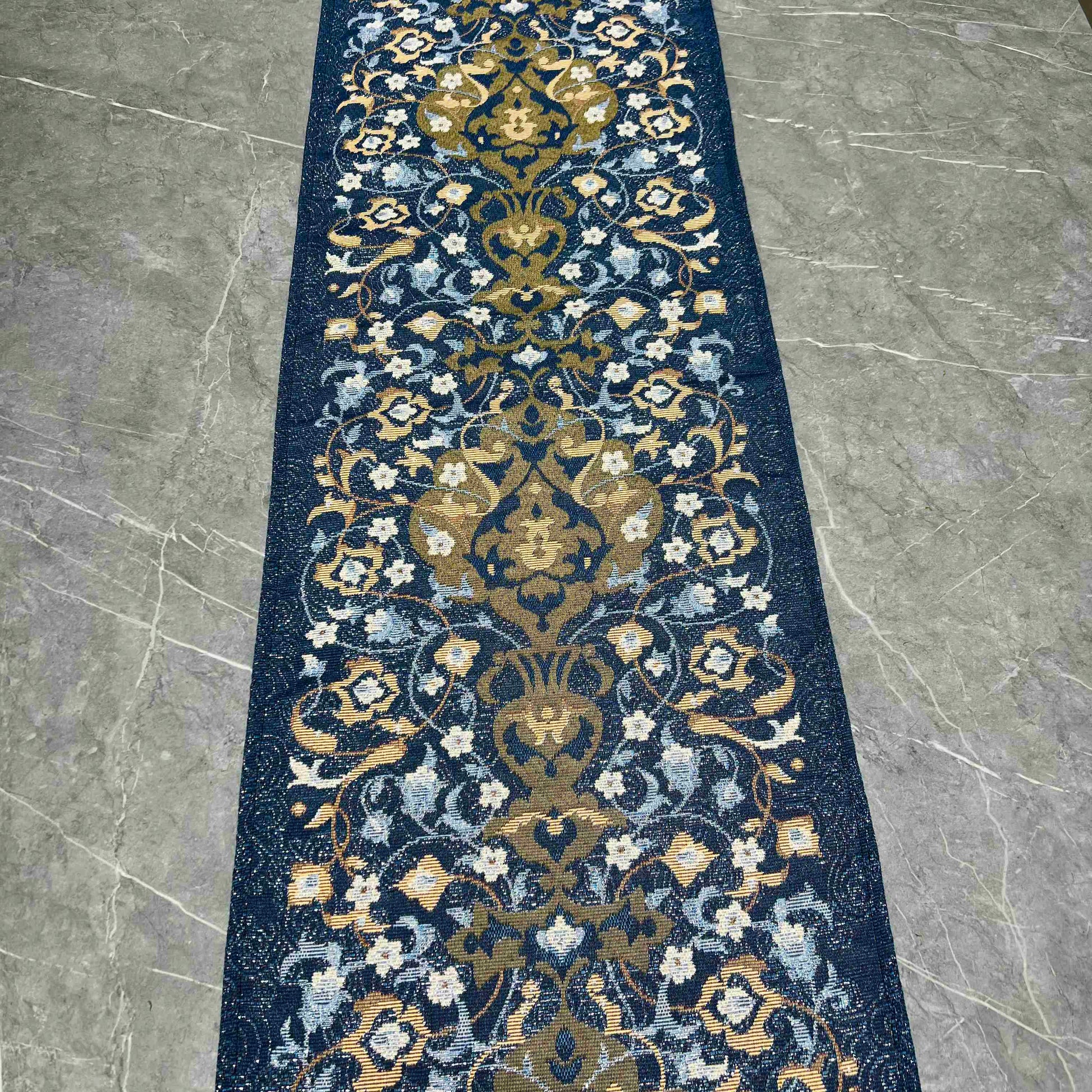 Middle Eastern Luxury Table Runner (Blue & Gold) - Fucolina
