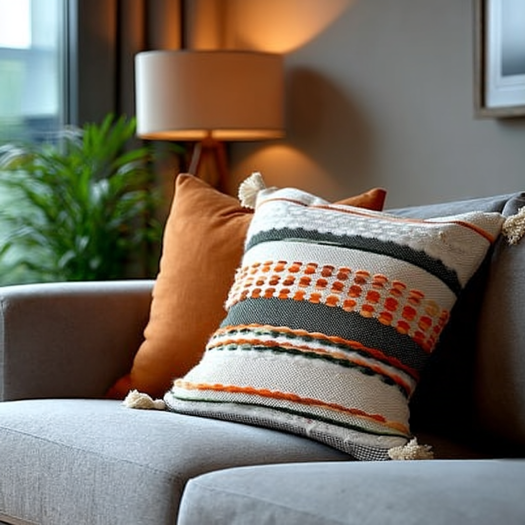 Handwoven Patchwork Tassel Cushion (YS5026-6) - Fucolina