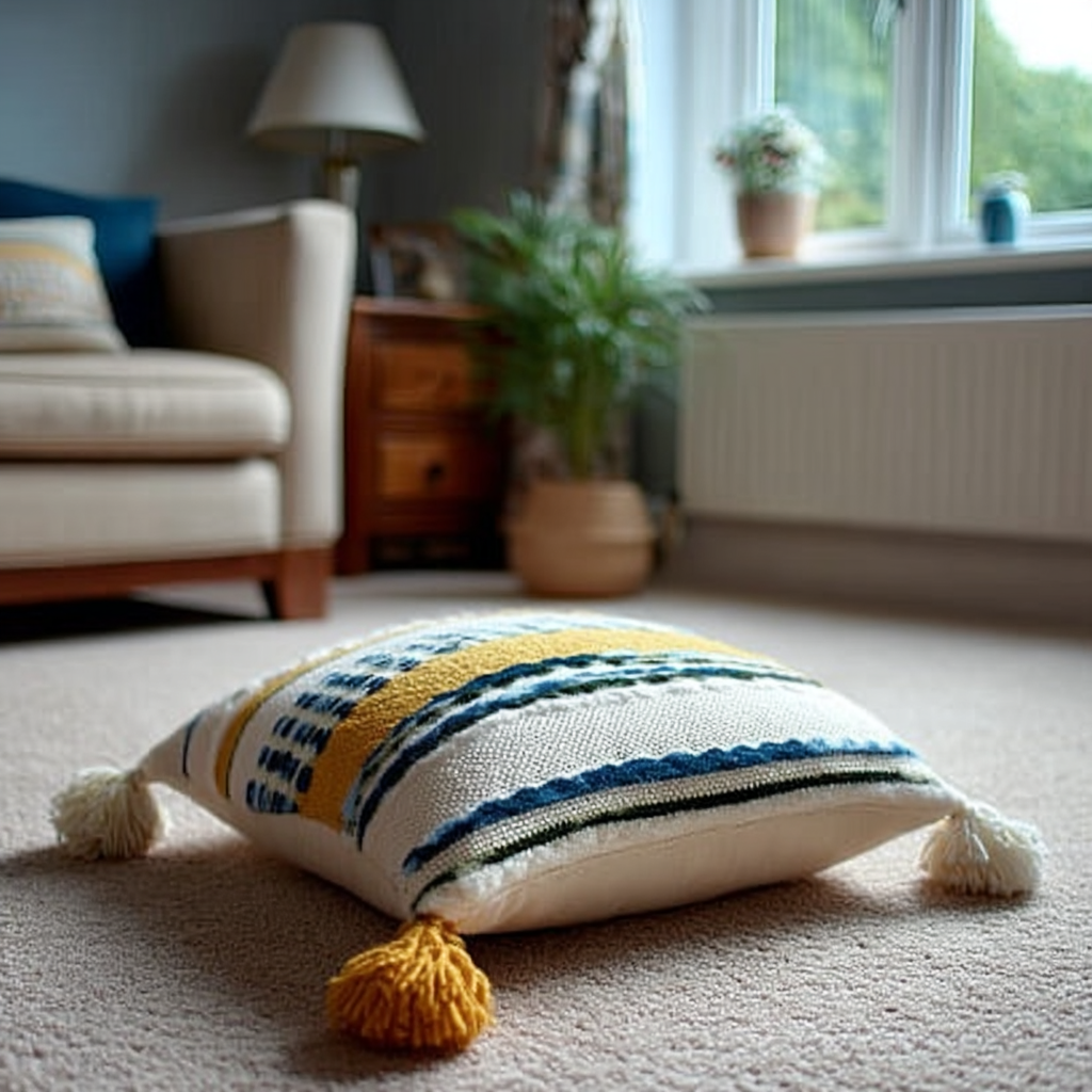 Handwoven Patchwork Tassel Cushion (YS5026-7) - Fucolina