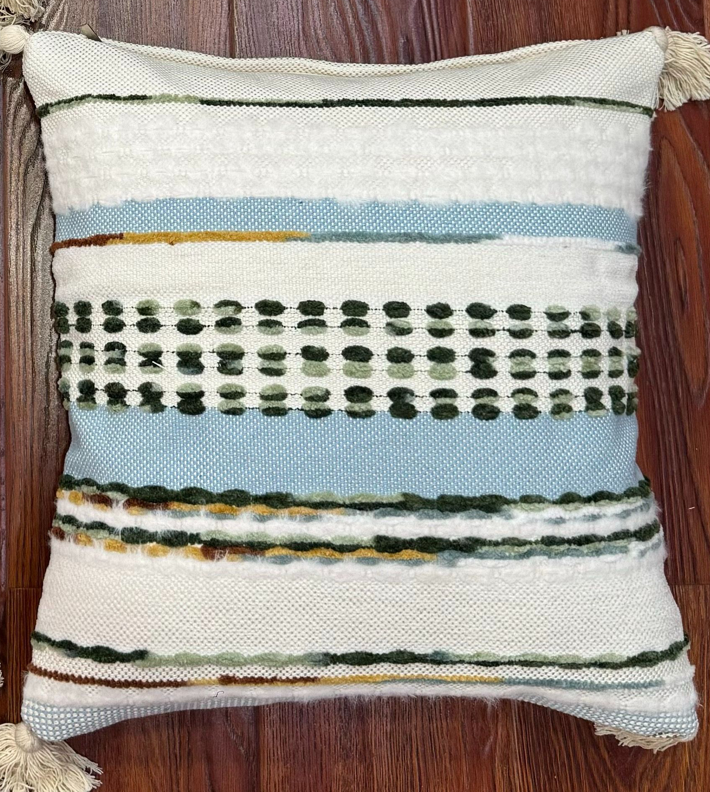 Handwoven Patchwork Tassel Cushion (YS5026-8) - Fucolina