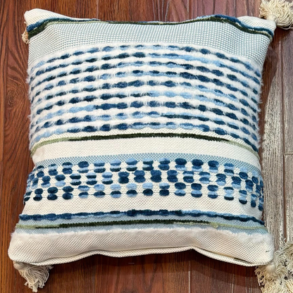 Handwoven Patchwork Tassel Cushion (YS5031-3) - Fucolina