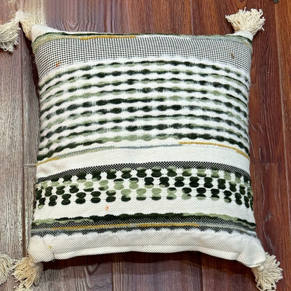 Handwoven Patchwork Tassel Cushion (YS5031-4) - Fucolina