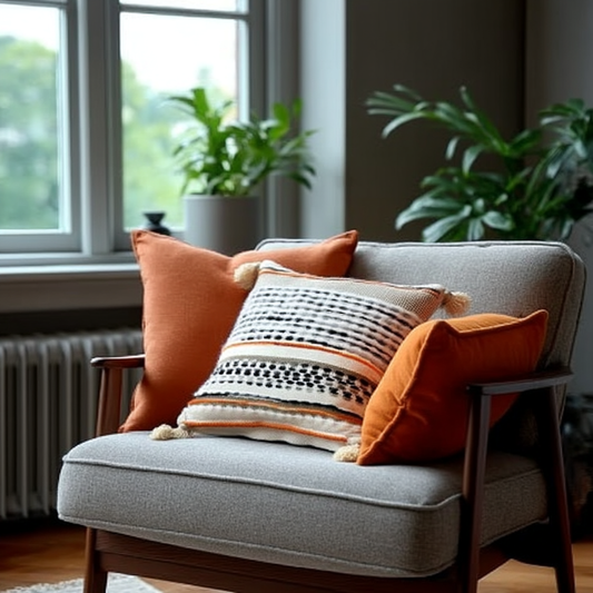 Handwoven Patchwork Tassel Cushion (YS5031-5) - Fucolina
