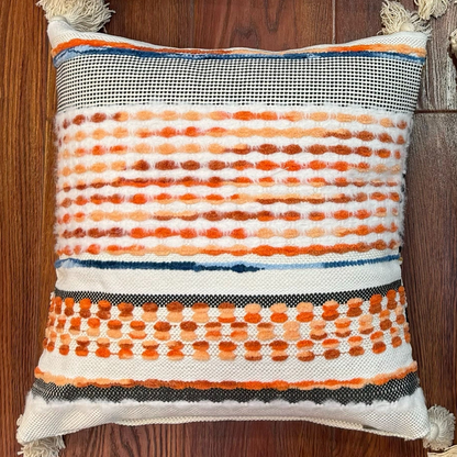 Handwoven Patchwork Tassel Cushion (YS5031-6) - Fucolina