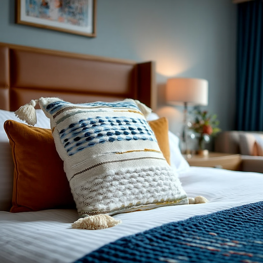 Handwoven Patchwork Tassel Cushion (YS5033-4) - Fucolina