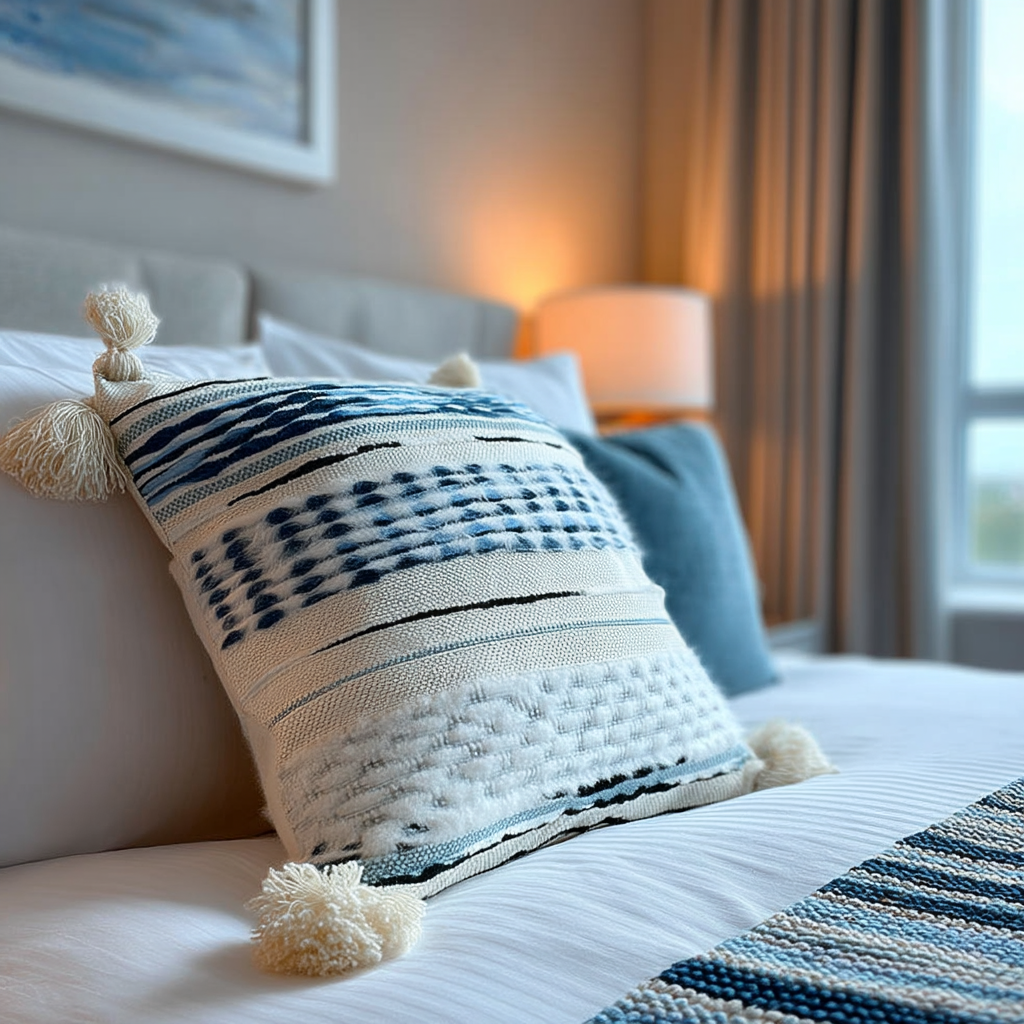 Handwoven Patchwork Tassel Cushion (YS5033-8) - Fucolina