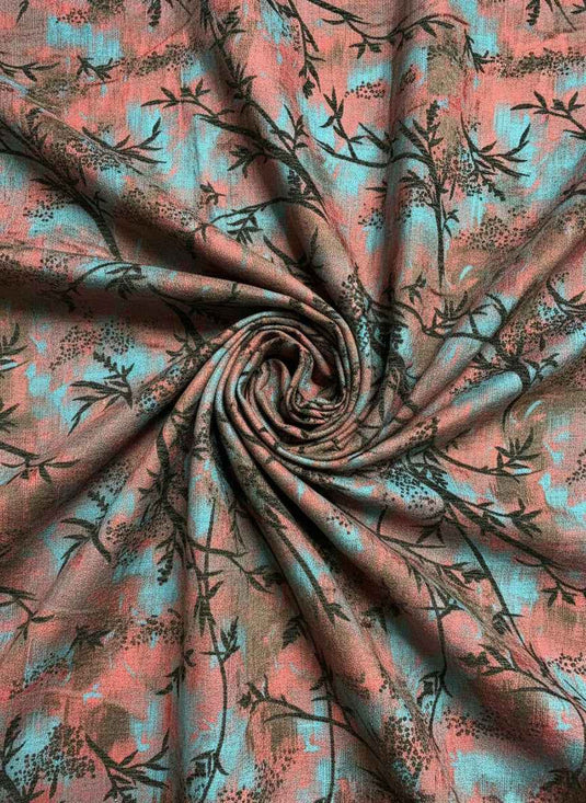 Zen Bamboo Branch Chenille Jacquard Fabric