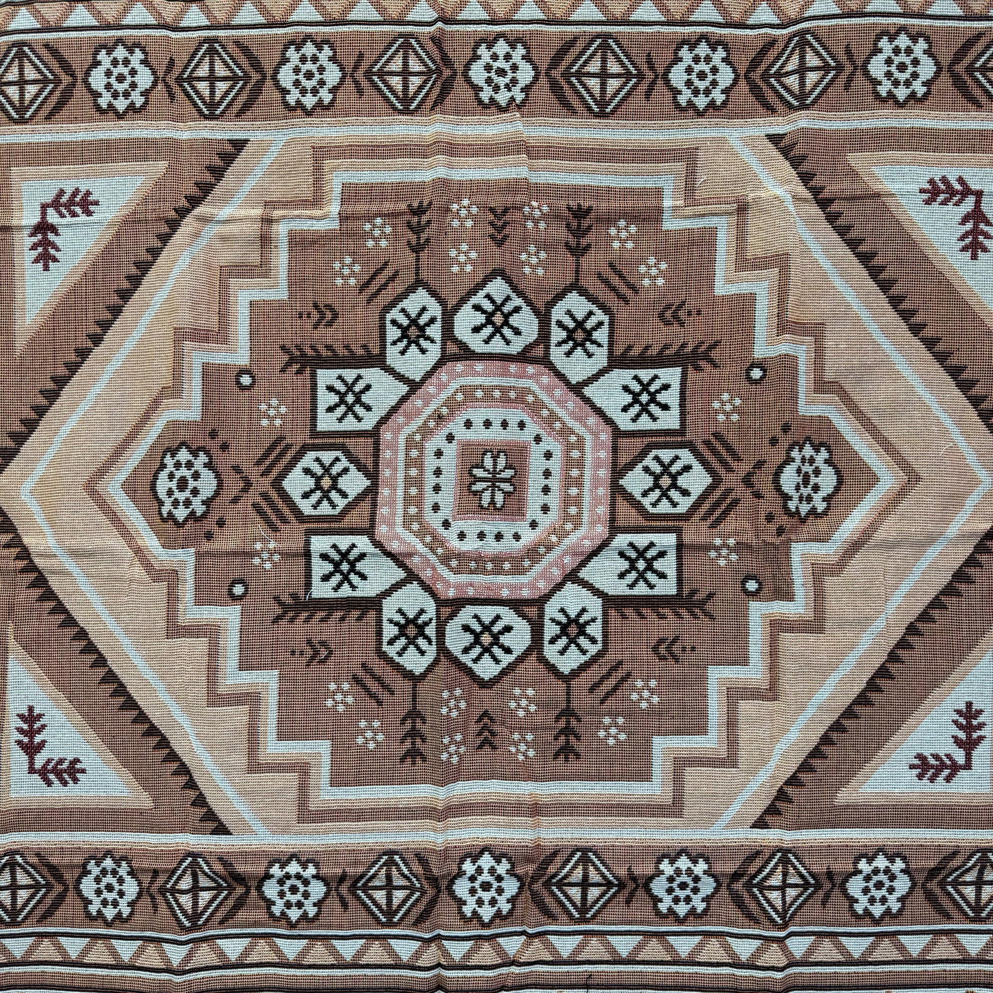 Bohemian Medallion Woven Tapestry Blanket | Persian Style Geometric Wall Decor - Fucolina