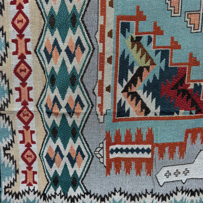 Vibrant Southwestern Aztec Woven Tapestry | Geometric Tribal Boho Blanket - Fucolina
